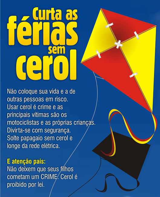 Imagem da Campanha Cerol Não